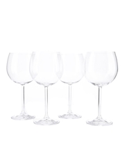 Four Cut Glass White Wine Glasses