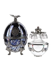 Faberge Art's Applied Craft Imperial Vodka Blue Faberge Egg 70cl / 40%