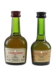 Courvoisier VSOP & 3 Star Luxe Bottled 1980s 2 x 3cl-5cl / 40%