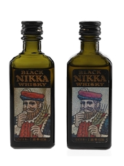 Nikka Black Bottled 1980s 2 x 5cl / 42%