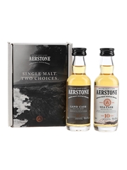 Aerstone 10 Year Old Sea Cask & Land Cask William Grant & Sons 2 x 5cl / 40%