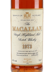 Macallan 1973 18 Year Old Bottled 1991 70cl / 43%