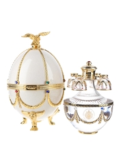 Faberge Art's Applied Craft Imperial Vodka White Faberge Egg 70cl / 40%