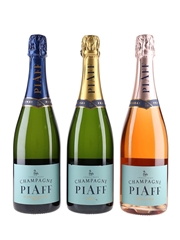 Champagne Piaff Non Vintage Rose, Brut & Blanc De Blancs 3 x 75cl / 12%