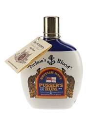 Pusser's Navy Rum Ceramic Hip Flask Bottled 1990s 20cl / 54.5%