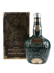 Royal Salute 21 Year Old Bottled 1970s - Green Spode Ceramic Decanter 75.7cl / 40%