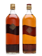 Johnnie Walker Red Label & Black Label Bottled 1970s - AFSE Numbered Bottle 2 x 113cl / 43.3%