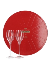 Piper Heidsieck Film Reel Case Cannes Film Festival With 2 x Flutes 36cms x 11.5cm
