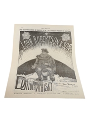 Robertson's Dundee Whisky Advertising Print 1893 25cm x 36cm