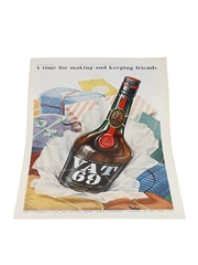 VAT 69 Whisky Advertisement Print 10 December 1955 26cm x 37cm