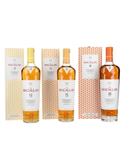 Macallan Colour Collection 12, 15 & 18 Year Old
