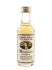 Springbank Burns Night 12 Year Old Bottled 2001 5cl / 40%