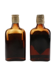 Red Heart Jamaica Rum & Chaplins St Nicolat Jamaica Rum Bottled 1940s-1950s 2 x 5cl / 40%