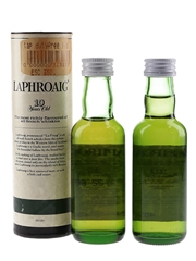 Laphroaig 10 Year Old Bottled 1980s-1990s - Pre Royal Warrant 2 x 5cl