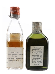 Old Bushmills & John Jameson 3 Star 7 Year Old Bottled 1960s 2 x 5cl
