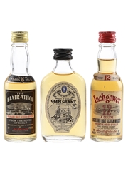 Blair Athol 8 Year Old, Glen Grant 8 Year Old & Inchgower 12 Year Old Bottled 1970s 3 x 5cl / 40%