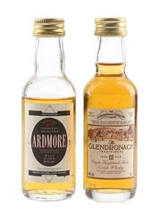 Ardmore 1977 & Glendronach 12 Year Old Traditional Bottled 1990s 2 x 5cl / 40%