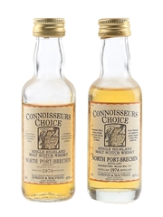 North Port Brechin 1970 & 1974 Connoisseurs Choice Bottled 1990s - Gordon & MacPhail 2 x 5cl / 40%