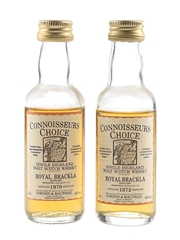 Royal Brackla 1970s & 1972 Connoisseurs Choice Bottled 1990s - Gordon & MacPhail 2 x 5cl / 40%