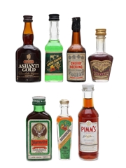 Assorted Liqueur Miniatures Pimm's, Heering, Jagermeister 7 x 2 - 5cl