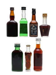 Assorted Liqueur Miniatures Pimm's, Heering, Jagermeister 7 x 2 - 5cl