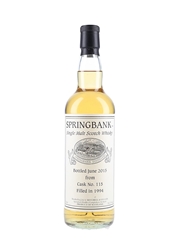 Springbank 1994 Private Single Cask 115 Bottled 2015 70cl / 51.5%