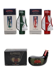McGibbon's Golf Miniatures Ceramic Decanters 3 x 5cl / 43%