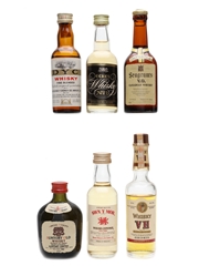 Whiskies Of The World Miniatures Suntory, Swn Y Mor, Dyc, Seagram's 6 x 5cl