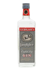 Nicholson's Lamplighter English Dry Gin Bottled 1970s 75.7cl / 40%