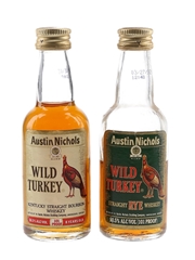 Wild Turkey Bourbon & Rye 101 Proof Bottled 1990s 2 x 5cl / 50.5%