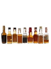 Assorted American Whiskey & Canadian Whiskey  9 x 5cl