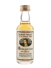 Highland Park 15 Year Old 25th January 2005 - Burns Night 5cl / 40%