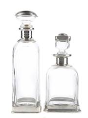 Pewter & Glass Italian Decanters