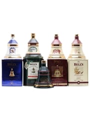 5 x Bell's decanters 70cl & 75cl 