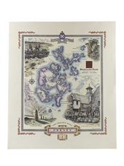Scotland's Malt Whisky Region Map Highland Park - Orkney 35cm x 30cm