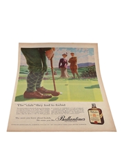 Ballantine's Whisky Advertising Print 1950s-1960s - The Club They Had To Forbid 26cm x 34cm