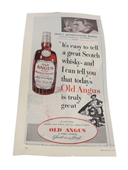 Old Angus Whisky Advertising Print 1949 15cm x 35cm