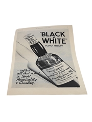 Black & White Scotch Whisky Advertising Print July 1933 - Sport, Hospitality & Quality 26cm x 36cm