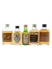 Assorted Speyside Single Malt Scotch Whisky Bottled 1970s 5 x 5cl / 40%