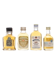 Assorted Whisky Miniatures Pike Creek, Medley's, Canadian Club 1974, Power's 4cl & 3 x 5cl / 40%