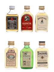 Blended Scotch Whisky Miniatures Ainslie's, Pinwinnie, Teacher's, Macleod's 6 x 5cl / 40%