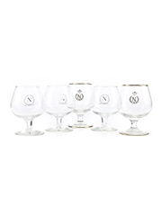 Set of Five Napoleon Brandy Glasses