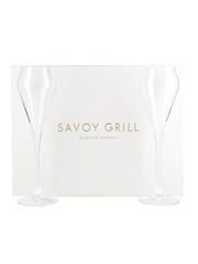 Savoy Grill Champagne Crystal Glasses Gordon Ramsay 23.5cm Tall