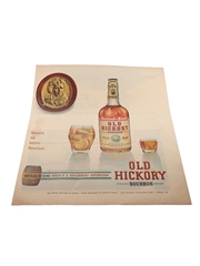 Old Hickory Bourbon Whisky Advertising Print 1951 26cm x 35cm