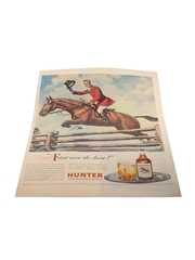 Hunter Wilson Fine Blended Whisky Advertising Print 1947 - First Over The Bars 26cm x 35cm