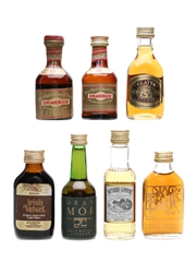 Whisky Liqueur Miniatures Glayva, Jameson, Drambuie, Southern Comfort 7 x 5cl