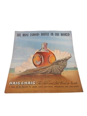Haig & Haig Scotch Whisky Advertising Print 1940s - The Most Famous Bottle In The World 26cm x 35cm