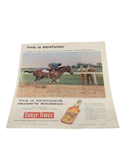 Early Times Kentucky Bourbon Advertising Print