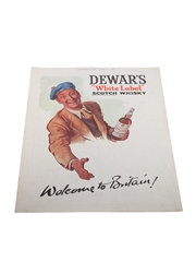 Dewar's Whisky Advertisement Print June 1951 - Welcome To Britain 23.5cm x 32.5cm