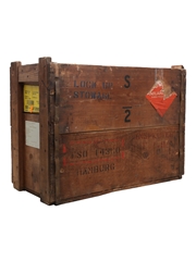 Rum Flagon Wooden Crate 1950s - FSO 14300 - Hamburg 53cm x 26cm x 39cm